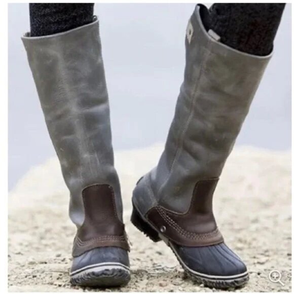 Sorel Slimpack Riding Equestrian Tall Boots Waterproof Leather Black - Picture 5 of 15